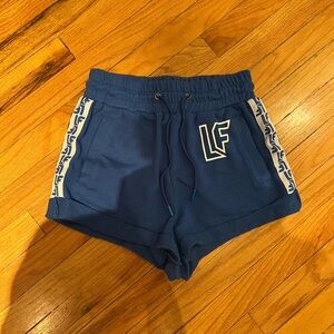 Blue Women's Shorts with Logo
